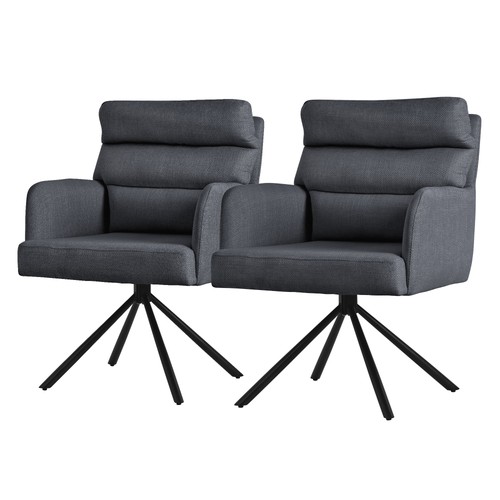 Set fauteuils anthracite - 2,