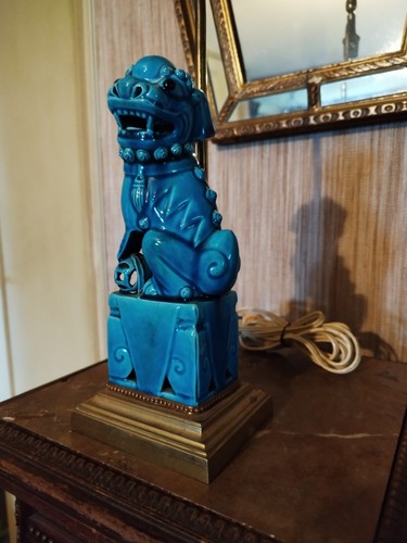 Pied lampe décor chien - pied,