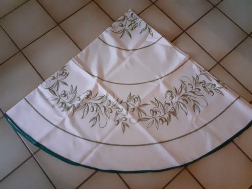 Nappe ronde motifs olives - ,