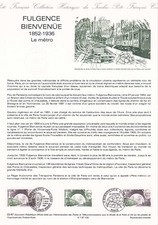 Document philatélique 1er jour 02- 1987 Fulgence Bienvenüe Le Métro