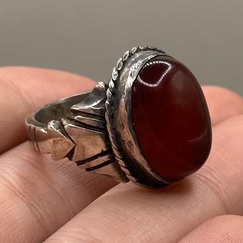 Bague ancienne agate argent - bague,