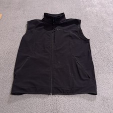 Decathlon Vest Mens Large Black Full Zip Forclaz Lightweight Outdoors Jacket