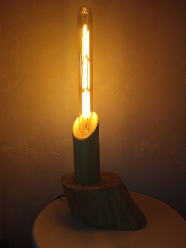 Lampe bois bambou - bois,