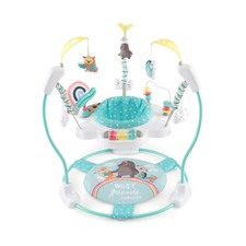 Aire d'Éveil à Rebonds Bébé avec 3 Hauteurs Réglables Trotteur Bébé avec Musiqu