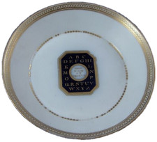 Antique 18thC Meissen Porcelain ABC Design Saucer Porzellan Untertasse German