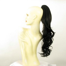 Postiche queue de cheval femme longue ondulée 65 cm châtain foncé brun 6 en 2