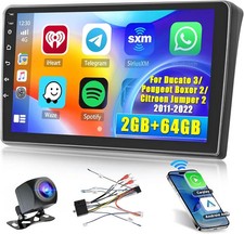 2+64G Android Auto CarPlay Stereo Radio GPS Fiat Ducato Peugeot Boxer Citroen