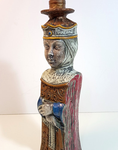 Bouteille décorative grès - , /