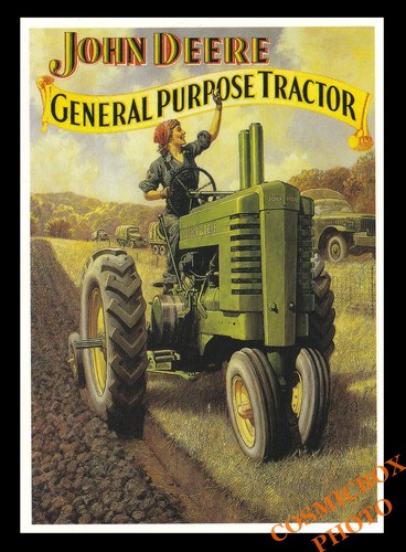 Carte postale tracteur john - carte,