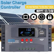 12/24V 30-100A MPPT USB Contrôleur Charge Régulateur de Batterie Panneau Solaire