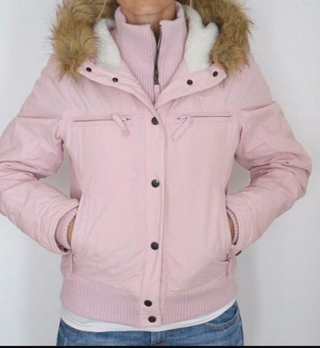 Blouson capuche rose schott - a,