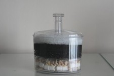 Aquarium Petit Coin Air Filtre Avec Média 10 x 7 x 10 CM Aquarium Poisson Filtre