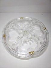 Plateau Présentoir Gâteau Verre avec dorure  coupe service table