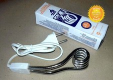 500W Water Heater Portable Electric Liquid Immersion Element Boiler Travel 220V