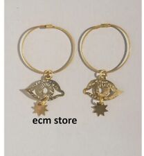 Après-ski Boucles d'oreilles Sogno pendent doré œil étoile Art ethnique /EBQS