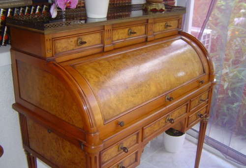 Bureau cylindre style louis - bureau,