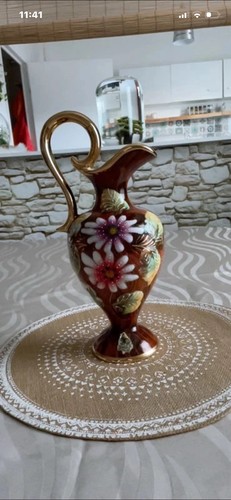 Vase céramique faïence - , peint