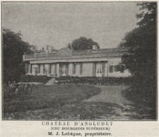 MÉDOC. CANTENAC. Chateau d'Angludet (Cru Bourgeois Supérieur). SMALL 1908