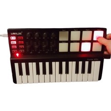 Worlde Panda Mini 25-Key USB Keyboard and Drum Pad MIDI Instrument Music Making