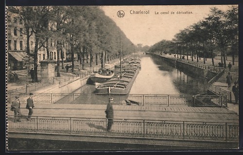 Cpa charleroi canal - le, de