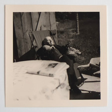 Homme endormi bronze transat