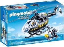 Playmobil 9363 Hélicoptère et Policiers d'Élite 9363 avion pilotes sauvetage g