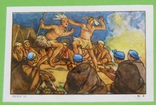 CHROMO NESTLE 1936 SERIES 52 SCOUT SCOUTS SCOUTING JAMBOREE #9 CAMPFIRE