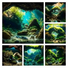 3D Aquarium Fond Autocollant Auto Adhésif Paysage Aquarium Décor Maison Amusant