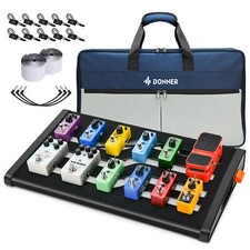 Donner DB-S300 Aluminium Alloy 22" x 13" Effects Pedal Board Pedalboard With Bag