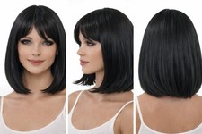 Perruque Lisse Noire 12 " –