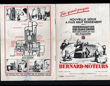 SURESNES (92) ENGINES ""S.A. BERNARD MOTORS"" catalog in 1929