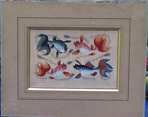Peintures 19ème sur - , soie