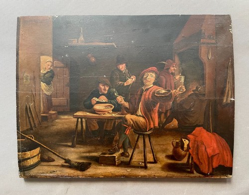 Scène taverne huile sur - taverne,,