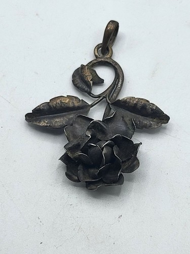 Bij173 ancien pendentif rose - #bij173,