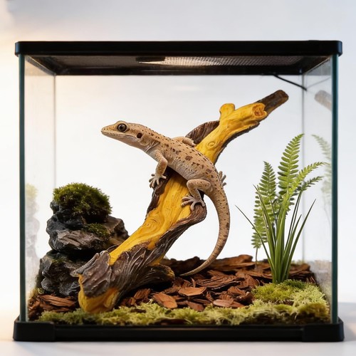 Reptile climbing tree branch - reptile,