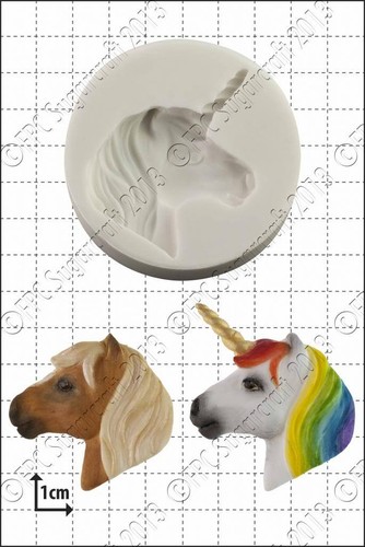 Moule silicone licorne tête - moule,