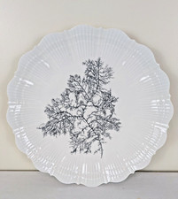 Antique Giraud & Brousseau Porcelain Limoges Adnet Black Coral Lg Platter