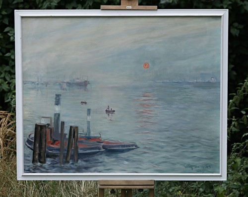 Hafenlandschaft mit bateaux - hafenlandschaft,
