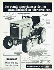 ADVERTISEMENT ADVERTISING 115 1971 MOTOSTANDARD LE MICROTRACTEUR 1010 8hp
