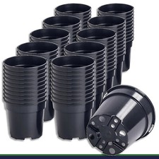 100 X Pot De Fleurs 1 L Noir