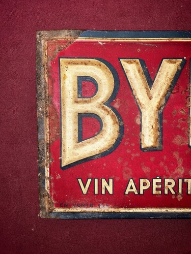 Byrrh plaque tôle vin - plaque, en