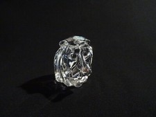 TETE DE LION EN CRISTAL SIGNE G DURAND  PRESSE PAPIER CRYSTAL PAPERWEIGHT