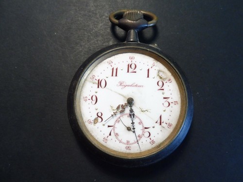 Ancienne montre gousset acier - montre,