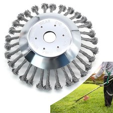 Tete Brosse Débroussailleuse 200x254mm Brosse à Désherber Ronde avec Roue en ...
