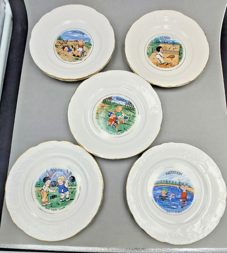 Assiettes anciennes à - assiettes, 6