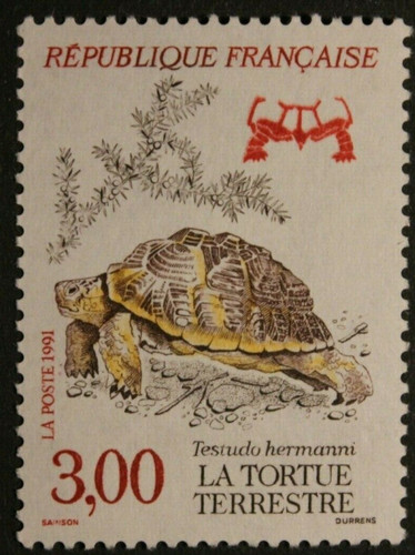Timbre france la tortue - timbre,
