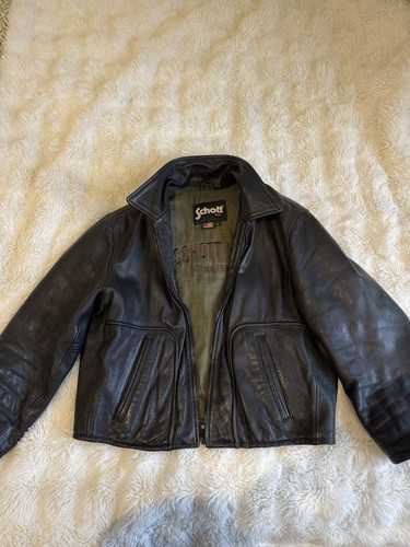 Schott veste cuir noir homme - , l