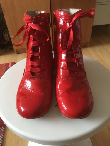 Bottes enfant cuir verni - , rouge