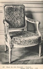 Postcard Arm Chair Fauteuil Louis XVI Era