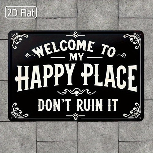 Metal welcome sign - welcome,